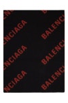 발렌시아가-발렌시아가 올오버 로고 울 니트 스카프 페트롤 블루 Balenciaga All Over Logo Wool Knit Scarf Petrol Blue Black... 