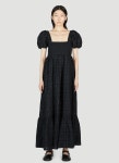 가니-미디 드레스 Checked Stretch-Seersucker Midi Dress 13722046 | TRENBE 가니-미디 드레스 Checked Stretch-Seersucker Midi... 