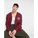 아디다스-아디다스 오리지날 컬리지에이트 로고 가디건 인 버건디 6762174 | TRENBE 아디다스-아디다스 오리지날 컬리지에이트... 
