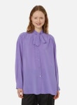 프라다-Crêpe de Chine blouse - Purple | 트렌비 프라다-Crêpe de Chine blouse - Purple | 트렌비 | www.trenbe.com