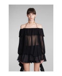 블루마린-Blouse In Black Silk | TRENBE 블루마린-Blouse In Black Silk | TRENBE | www.trenbe.com