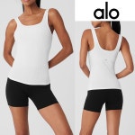 알로요가(Alo Yoga) | 알로요가 여성 요가복 스쿱넥 탱크탑 티셔츠 화이트 알로 나시 탱크 탑 98828527 | 트렌비