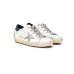 골든구스(Golden Goose) | 슈퍼스타 키즈 스니커즈 화이트 네이비탭 | 트렌비