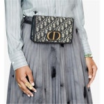 디올(Dior) | 투인원 30 몽테뉴 오블리크 자카드 체인백 블루 | 트렌비