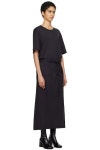 르메르(LEMAIRE) | [르메르]Navy Belted Rib T shirt Midi Dress 242646F054011 | 트렌비
