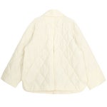 가니(Ganni) | 가니 여성 립스탑 퀼팅 자켓 화이트 F8641 135 [단독/30개한정] 94665694 | 트렌비