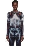 장폴고띠에(Jean Paul Gaultier) | 25 SS 장폴고띠에 블루 도트 터틀넥 탑 231808F099011 | 트렌비