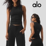 알로요가(Alo Yoga) | 알로요가 리브 엔 포인트 블랙 탱크탑 127266826 | 트렌비
