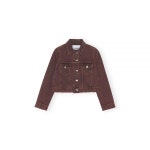가니(Ganni) | GANNI OVERDYED BLEACH DENIM CROPPED JACKET (J1339 869) (오버다이 블리치 데님 클롭 자켓) | 트렌비