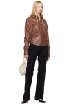 나누시카(NANUSHKA) | 25 FW 나누시카 브라운 보그나 비건 가죽 재킷 251845F063005 | 트렌비