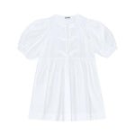 가니(Ganni) | 가니 코튼 포플린 타이 스트링 미니 드레스 화이트 F91706479 26SS F9170 151 WHITE 149187498 | 트렌비