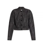 가니(Ganni) | 블랙 텍스쳐 클로케 숏 자켓 | 트렌비