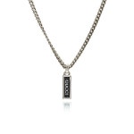구찌(Gucci) | 구찌 블랙 에나멜 펜던트 목걸이 YBB678714 003 YBB678714003 (678714 J8410 1064) 태그 로고 실버 144594266 | 트렌비