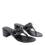 발렌시아가(Balenciaga) | 발렌시아가 여성 블랙 샌들 828013 WAD4Y 1080 25FW Heeled 뮬 시티 828013WAD4Y1080 132546994 | 트렌비