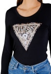 게스(Guess) | 게스 여성 롱슬리브 블랙 티셔츠 W6RI33J1314JBLK 26SS GUESS LS CN LEO TRIANGLE TEE W6RI33 J1314 155981848 | 트렌비