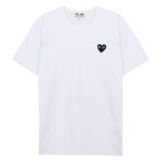 Garcons) | 꼼데가르송 반팔 티셔츠 화이트 하트 로고 AX T064 051 2 라프리마 플레이 블랙하트 와펜 AX-T064-051-2 157203965 | 트렌비