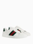 구찌(Gucci) | 구찌 남성 에이스 웹 스니커즈 화이트 그린 레더 로우탑 757892 AACAG 9055 26FW 757892AACAG9055 WHITE 157419135... 