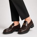 프라다(Prada) | 프라다 여성 초콜릿 가죽 로퍼 다크 브라운 1D246M 3KY8 F0003 271933 PRADA (1D246M F0003) 157287621 | 트렌비