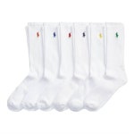 폴로랄프로렌(Polo Ralph Lauren) | 폴로랄프로렌 남성 코튼 크루 양말 6개입 화이트 847012 폴로 랄프로렌 삭스 Pack 오브 6... 