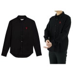 아미-아미 파리 그레이 티셔츠 Ami Paris Grey Ami De Coeur T-shirt UTS004726/M AMI0501 323 | 트렌비 아미-아미 파리 그레이... 