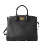 페라가모(Salvatore Ferragamo) | 간치니 스튜디오 스몰 레더 토트백 블랙 | 트렌비
