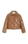 Jacket 829031 brown | TRENBE 스탠드스튜디오-자켓 푸퍼... Quited Faux-Leather Puffer Jacket 829031 brown | TRENBE | www.trenbe.com