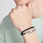 디올(Dior) | 디올 CD 아이콘 브레이드 가죽 팔찌 블랙 B1973HOMLE_D004 ICON B1973HOMLE-D004 62367071 | 트렌비