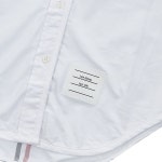 톰브라운(Thom Browne) | 톰브라운 RWB 백 스트라이프 라운드 카라 클래식 옥스포드셔츠 화이트 FLL019B 03634 100 여성 코튼 셔츠... 
