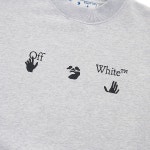 오프화이트(Off White) | 남성 핸즈 오프 로고 프린트 맨투맨 OMBA054C99FLE0040810 | 트렌비