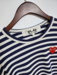 꼼데가르송(Comme Des Garcons) | 꼼데가르송 네이비 스트라이프 하트와펜 긴팔티셔츠 사이즈 L [L] 남성 C0419 중고 76458919 | 트렌비