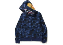 베이프(BAPE) | 베이프 컬러 카모 샤크 풀집 후디 블루 | 트렌비
