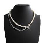 Other Brand | Other Brand 제이에스티나 화이트 진주 크리스탈 목걸이 925실버 중고 102019344 | 트렌비