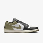 나이키(Nike) | 나이키 에어 조던 1 로우 블랙 미디엄 올리브 553558-092 | 트렌비