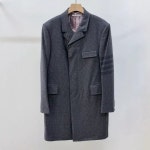 톰브라운(Thom Browne) | 톰브라운 4바 스트라이프 플레인 위빙 체스터필드 오버코트 MOC005A 06146 025 [2] 사선완장 울 캐시미어 코트... 