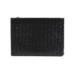 보테가베네타(Bottega Veneta) | 보테가베네타 인트레치아토 하프 지퍼 클러치백 블랙 607479 VCPQ3 8803 파우치 중고 155989103 | 트렌비