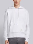 톰브라운-화이트 저지 니트 스트라이프 풀오버 후디 White Loopback Jersey Knit Center Back Stripe Pullover Hoodie 12550259... 
