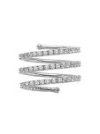 Mattia Cielo-테니스 화이트 타이타니움 다이아몬드 랩... 다이아몬드 랩 반지 Rugiada Tennis 18K White Gold, Titanium... 