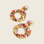 hoop earrings G3346 MULTI COLOR | 트렌비 제이크루-귀걸이 Colorful floral hoop earrings G3346 MULTI COLOR | 트렌비 | www.trenbe.com