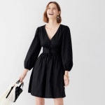 제이크루-린넨 미니 드레스 Tiered linen mini dress in tossed floral MP687 WARM PINK | 트렌비 제이크루-린넨 미니 드레스... 