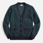 제이크루-브이넥 스웨터 Wool-blend herringbone windowpane V... 트렌비 제이크루-브이넥 스웨터 Wool-blend herringbone... 