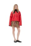 가니-가니 GANNI OVERSIZED COLLAR SHORT COAT GANNI Grey F7260 252 | 트렌비 가니-가니 GANNI OVERSIZED COLLAR SHORT COAT GANNI... 