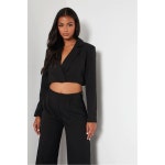 I Saw It First-쁘띠 우븐 크롭 핏 블레이저 블랙 Petite Woven Cropped Fitted Blazer Black 61735103 | 트렌비 I Saw It First-쁘띠... 