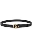 구찌-구찌 더블 G 버클 가죽벨트 남여공용 블랙금장 Leather belt Dou | TRENBE 구찌-구찌 더블 G 버클 가죽벨트 남여공용... 