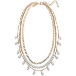 아이앤씨인터내셔널컨셉트-믹스 스톤 목걸이 Silver-Tone Multicolor Mixed Stone Holly All-Around Statement Necklace, 17 + 3... 