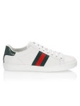 구찌-뉴 에이스 가죽 스니커즈 웹 디테일 New Ace Leather Sneakers With Web Detail 0400087200066 WHITE | 트렌비 구찌-뉴... 