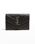 생로랑-드 카드 케이스 YSL Grain de Poudre V-Flap Card Case prod258440029BLACK | TRENBE 생로랑-드 카드 케이스 YSL Grain... 