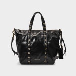 바네사브루노-가방 블랙 가죽 Zippy Pm Bag in Black Cracked... 바네사브루노-가방 블랙 가죽 Zippy Pm Bag in Black Cracked... 