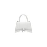 발렌시아가-아워글래스 크록 레더 Xs 탑핸들백 화이트 | 트렌비