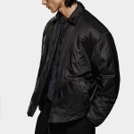 Mki Miyuki Zoku | 샤이닝 립스탑 소재 자켓 Translucent Ripstop Bubble Jacket 600006 Black | 트렌비