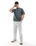 풀앤베어(PULL AND BEAR) | 티셔츠 다크 그린 T-Shirt in verwaschenem Dunkelgrun mit normalem Schnitt 208008123GRÜN | 트렌비